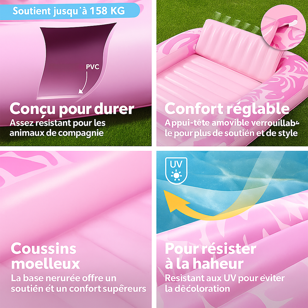 AquaLounge® - Matelas Gonflable XL avec Coussin