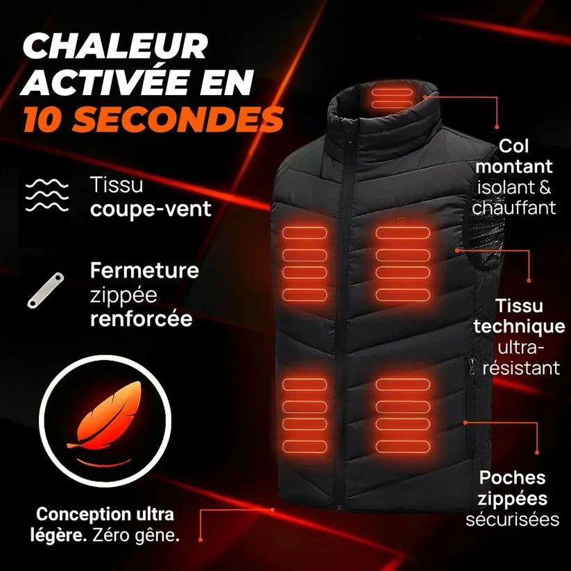 ThermoGilet® - Gilet Thermique Auto-chauffant avec Batterie Gratuit