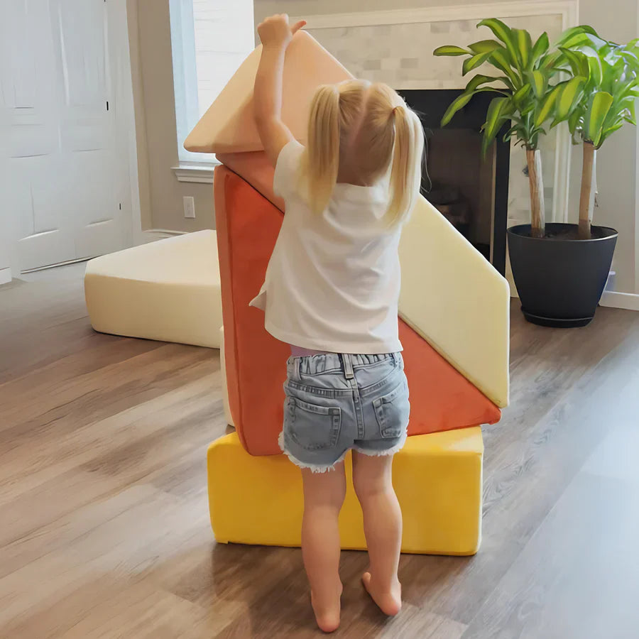 Plushitect® - Coussin de jeu puzzle Tangram