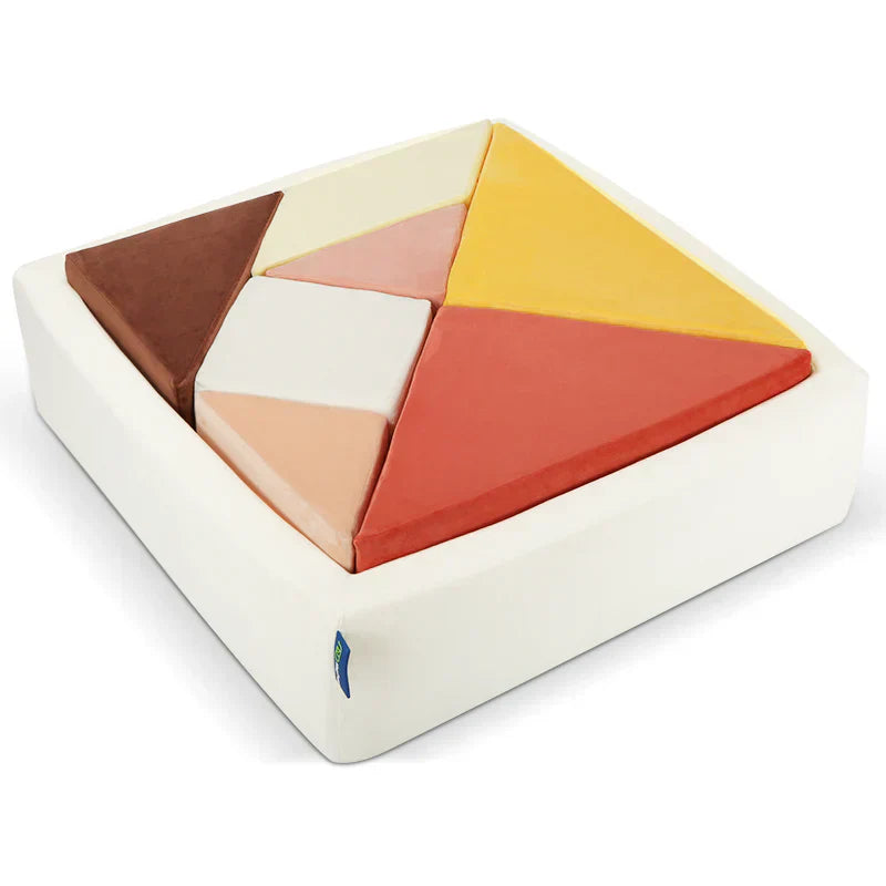 Plushitect® - Coussin de jeu puzzle Tangram