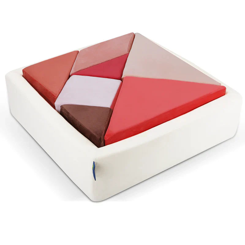 Plushitect® - Coussin de jeu puzzle Tangram