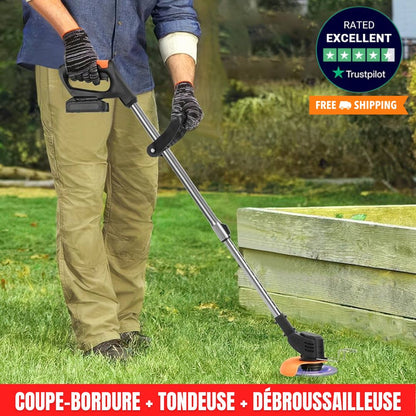 PowerHerbe® - Taille-Herbe sans fil 3 en 1 (+2 batteries GRATUITES)